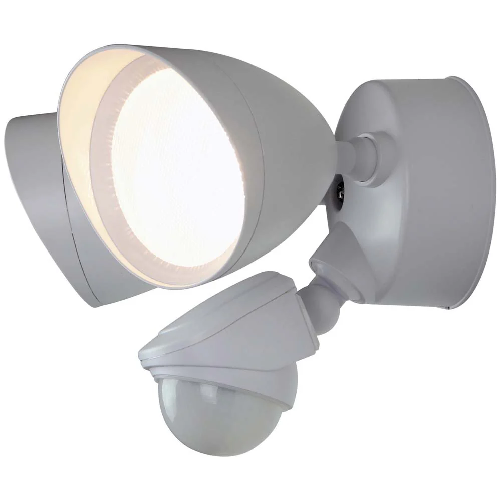 Sunlite 20w LED Outdoor Dual Head Security with Motion Sensor 3000K Fixture - Image 3