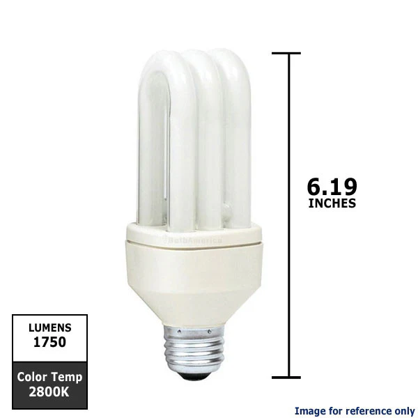 Sunlite 25w 3000K Warm White Triple Tube E26 Base Fluorescent Light Bulb - 100w Equiv - Image 2