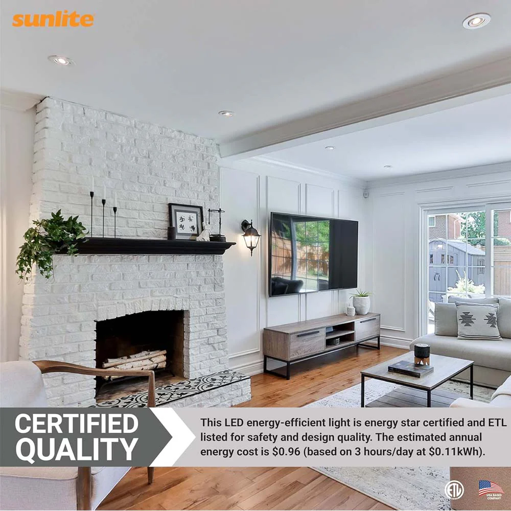 Sunlite 3-In 8w Round Gimbal w/ J-Box Downlight Fixture CCT Selectable Dimmable - Image 5