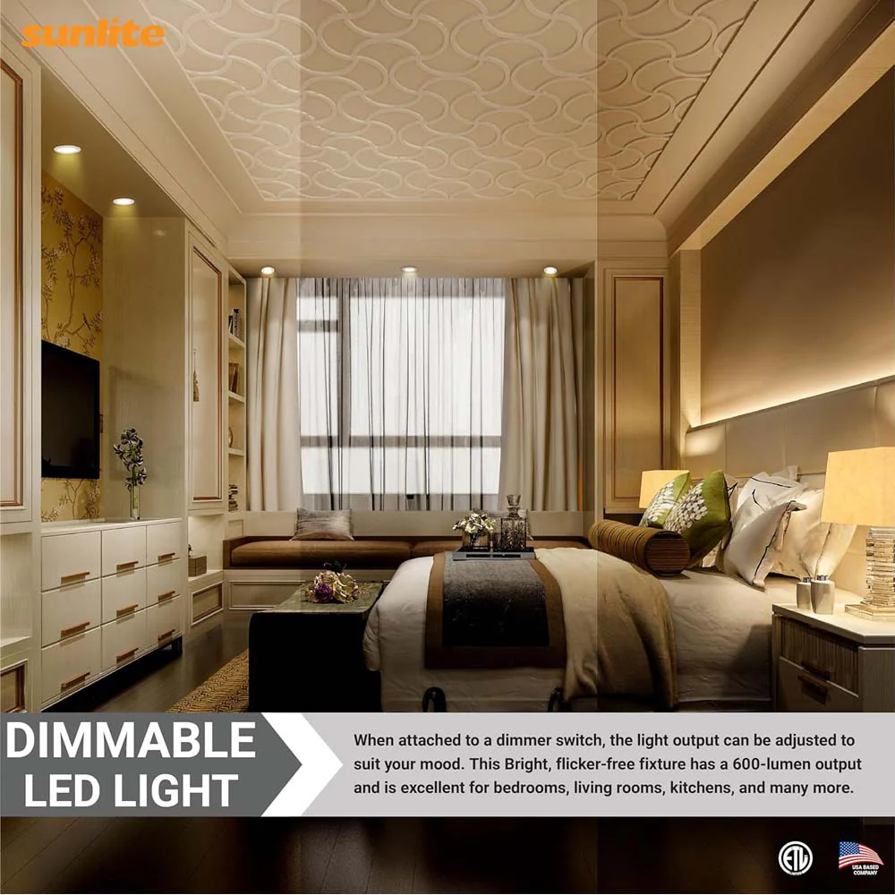 Sunlite 3-In 8w Round Gimbal w/ J-Box Downlight Fixture CCT Selectable Dimmable - Image 7