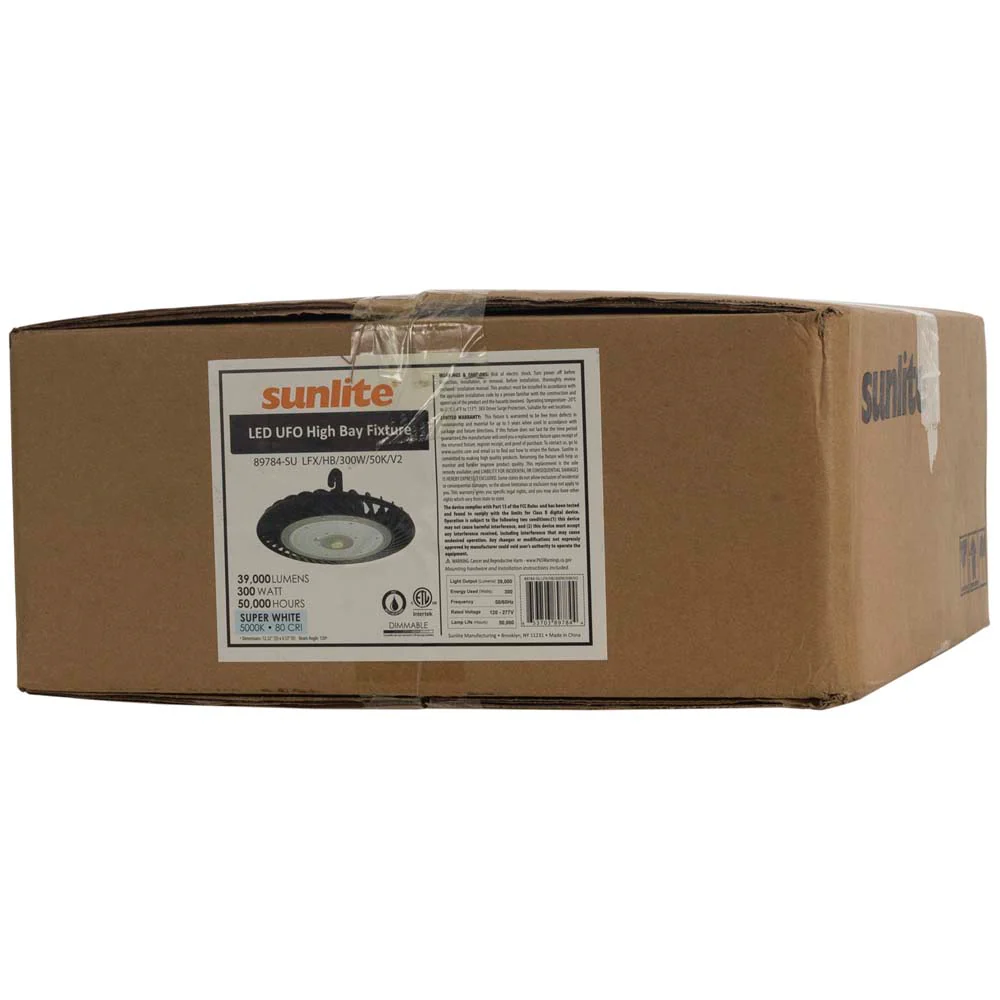 Sunlite 300w LED Commercial UFO High Bay Fixture 5000K 120-277V - 750w Equiv - Image 6