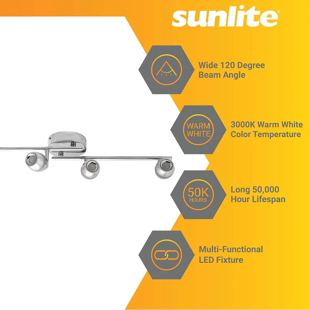 Sunlite 32-in 23w 4-Light LED Adjustable Track Fixture 3000K 120v - 100w equiv - Image 4