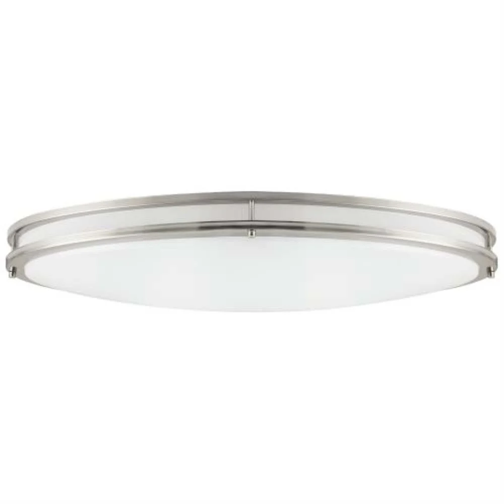 Sunlite 32-in Round LED Double Band Fixture CCT Tunable Brushed Nickel Finish