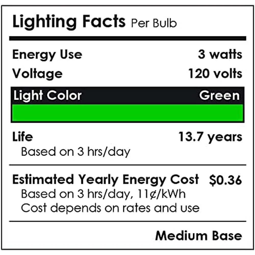 Sunlite 3w LED PAR20 Green Colored E26 Base Floodlight Bulb - 50W Equiv - Image 5
