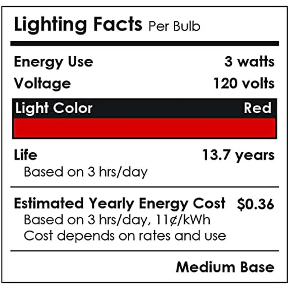 Sunlite 3w LED PAR20 Red Colored E26 Base Floodlight Bulb - 50W Equiv - Image 5