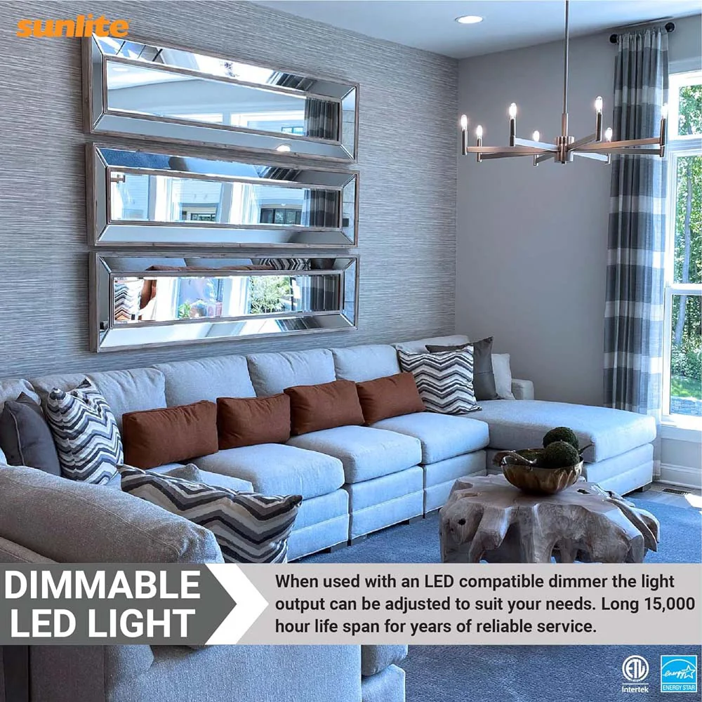 Sunlite 4.5w LED B11 Frosted Torpedo Tip Chandelier E12 5000K Bulb - 40W Equiv - Image 5