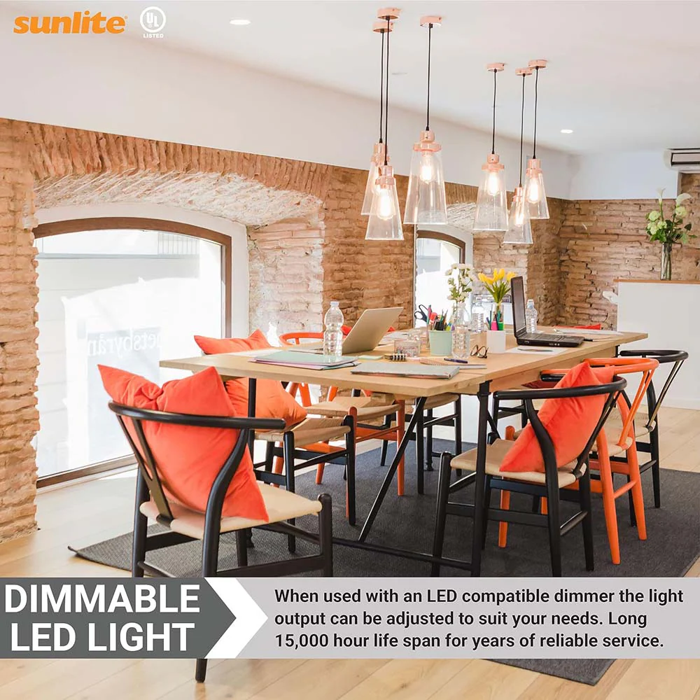 Sunlite 4.5w LED ST19 Filament Style Edison E26 2700K Bulb - 40W Equiv - Image 4