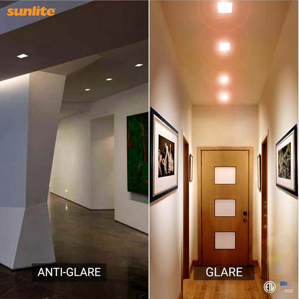 Sunlite 4-In 12w LED Square Regressed Downlight Fixture CCT Selectable Dimmable - Image 8