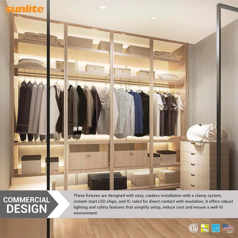 Sunlite 4-in LED Recessed Round Downlight CCT Wattage Lumens Selectable Fixture - Image 9