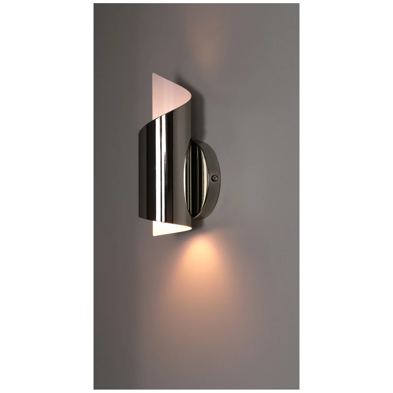 Sunlite 4w Brushed Nickel Finish Decorative Wall Steel Swirl Sconce Fixtures - Image 2
