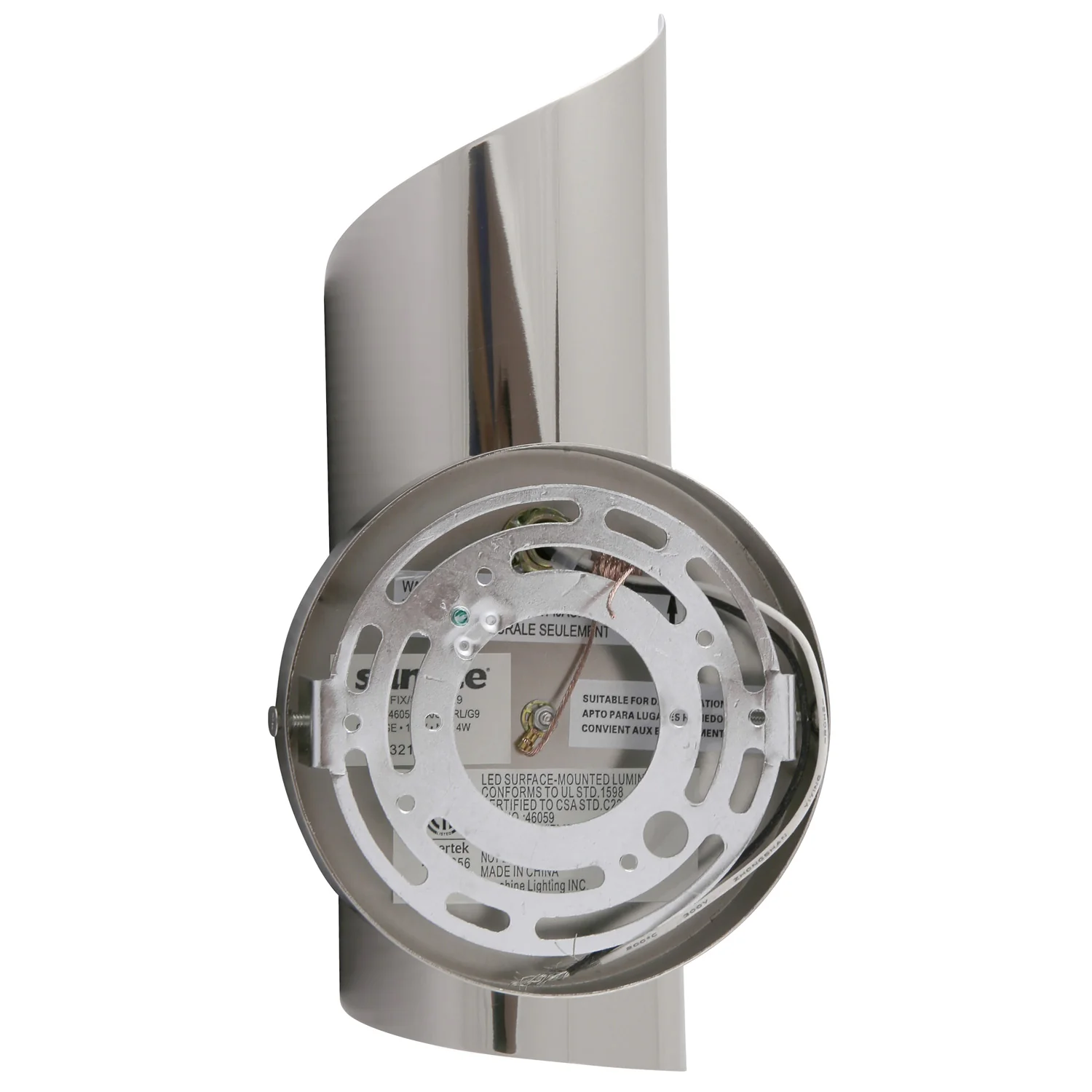Sunlite 4w Brushed Nickel Finish Decorative Wall Steel Swirl Sconce Fixtures - Image 4