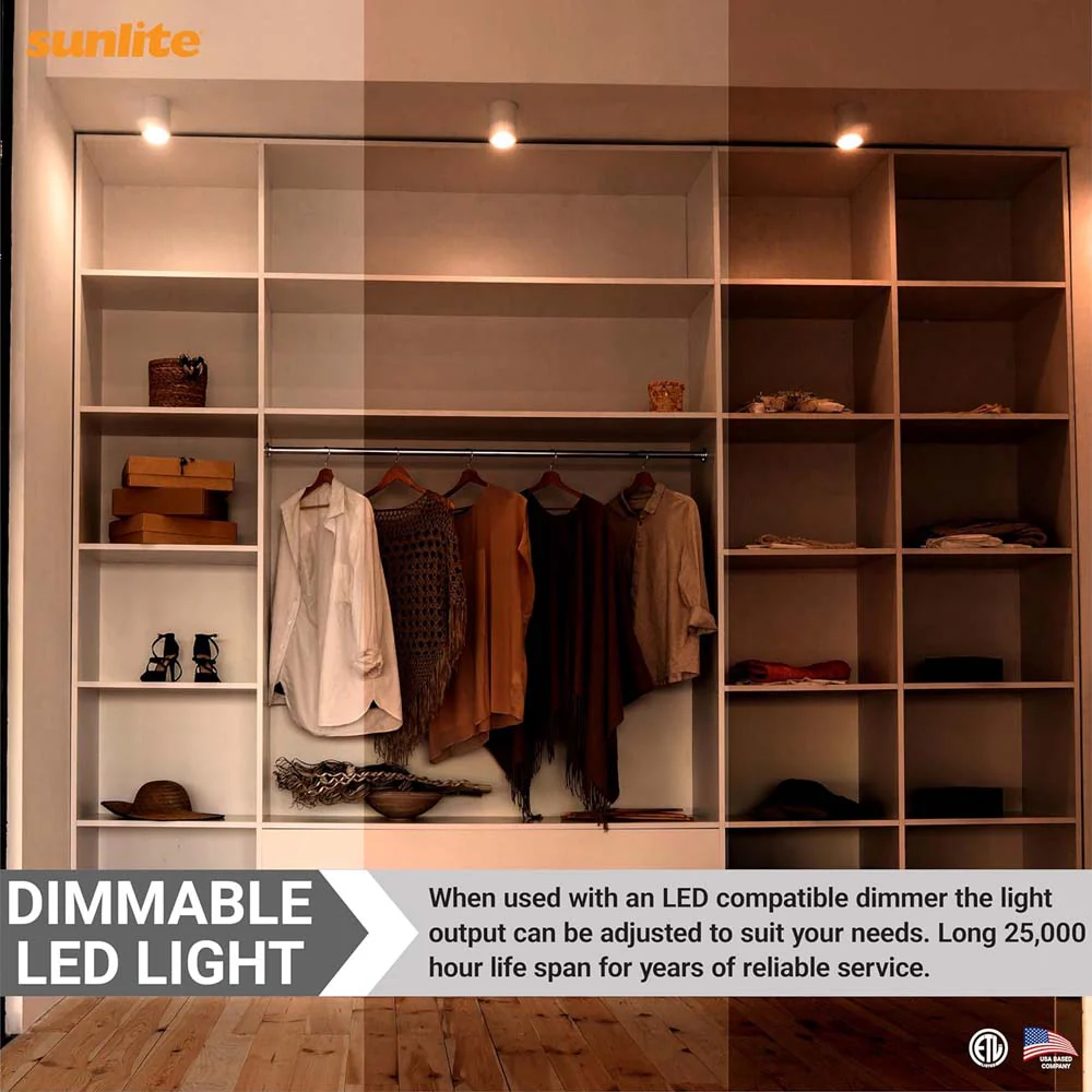 3PK - Sunlite 4w LED R14 Mini Reflector Flood E26 Base 2700K Dimmable Bulb - Image 5