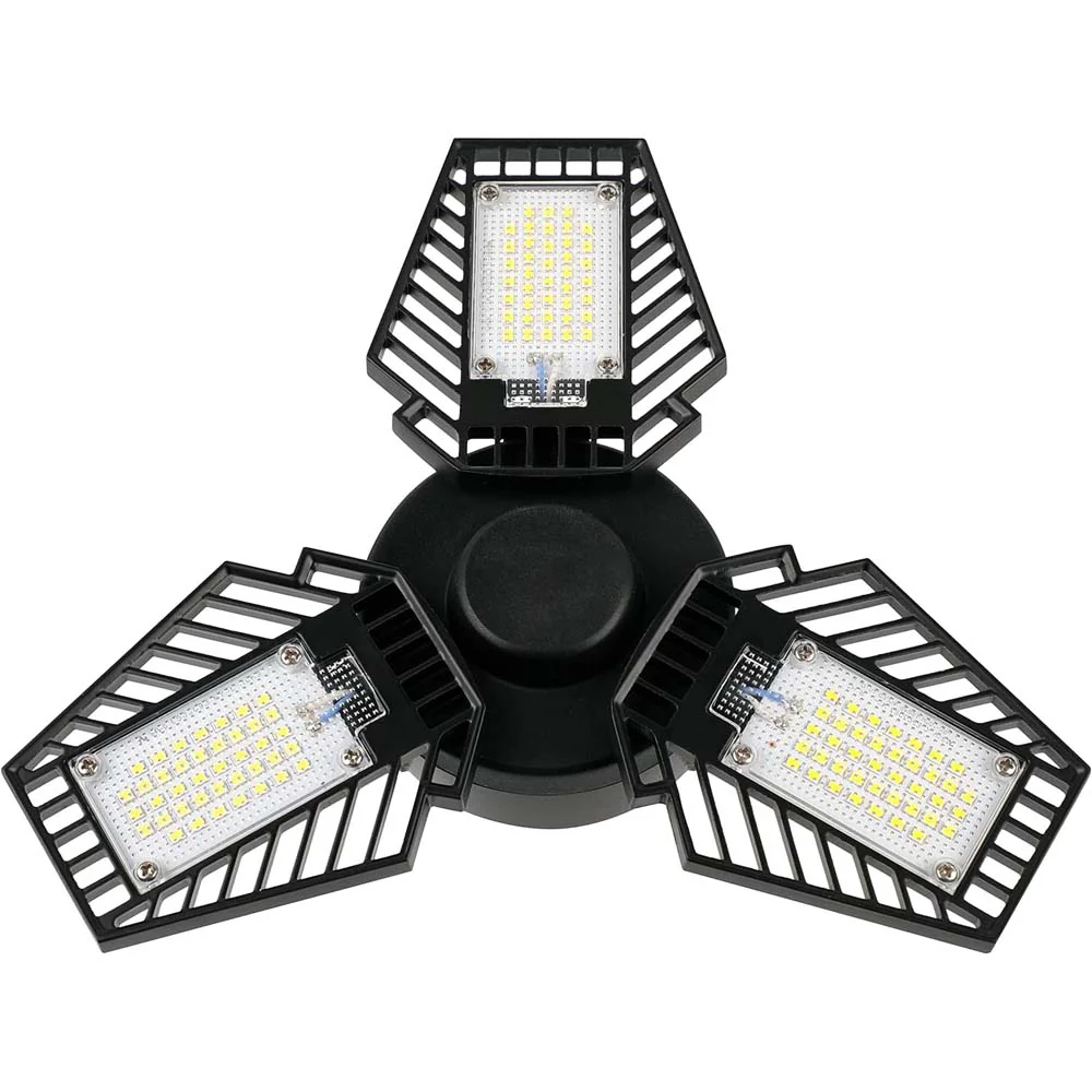 Sunlite 50w LED 3-Panel Adjustable Garage Fan E26 Base 5000K 120-277V - Image 2