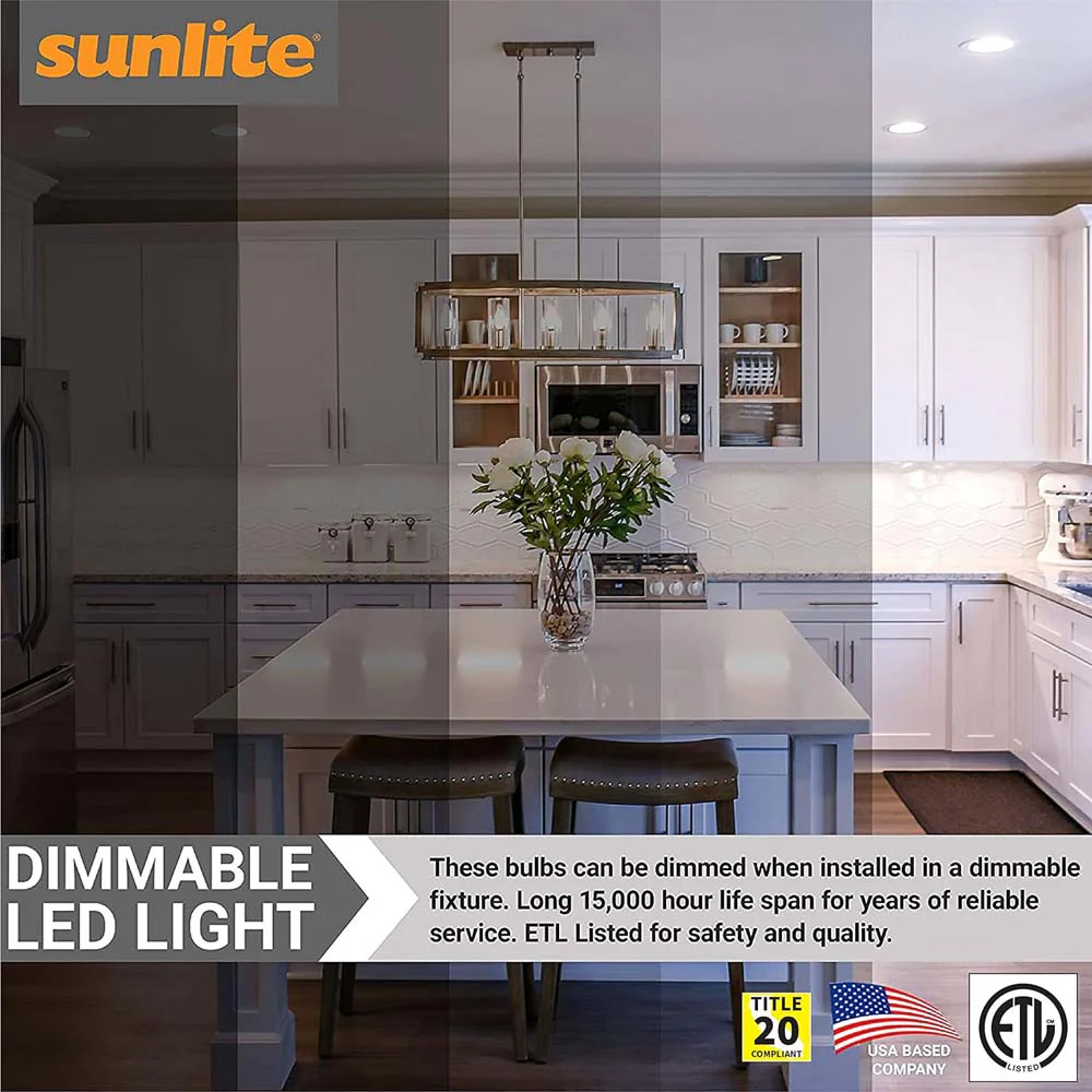 Sunlite 5w LED Filament CA11 Flame Tip Chandelier E12 4000K Bulb - 60W Equiv - Image 4