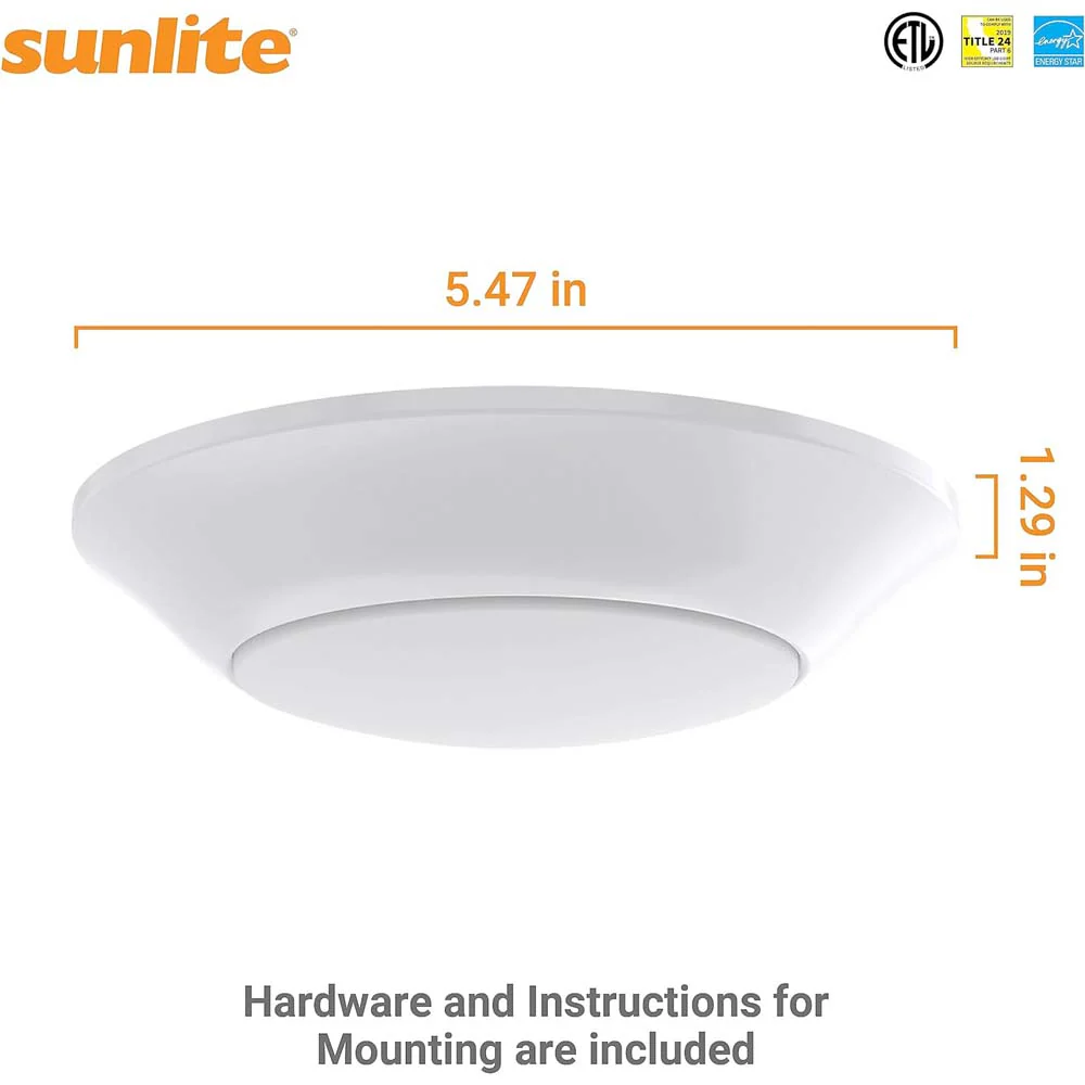 Sunlite 6 in. 10w Round Flush Mount Retrofit Fixture CCT Selectable - Image 2
