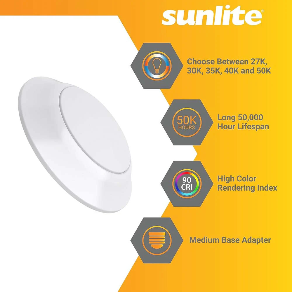 Sunlite 6 in. 10w Round Flush Mount Retrofit Fixture CCT Selectable - Image 4