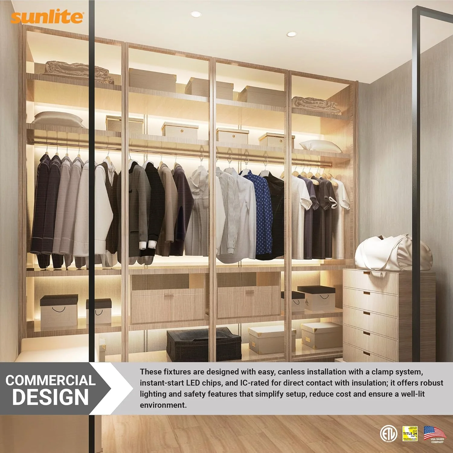 Sunlite 6-in LED Recessed Round Downlight CCT Wattage Lumens Selectable Fixture - Image 6