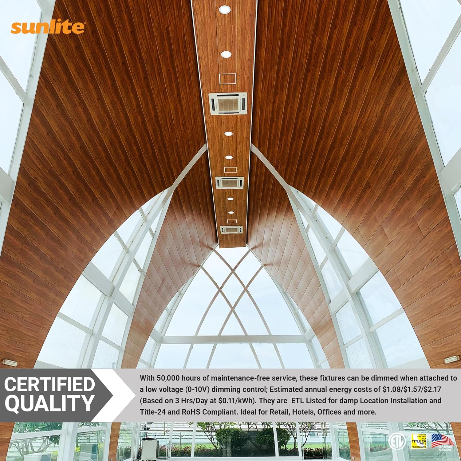 Sunlite 6-in LED Recessed Round Downlight CCT Wattage Lumens Selectable Fixture - Image 7