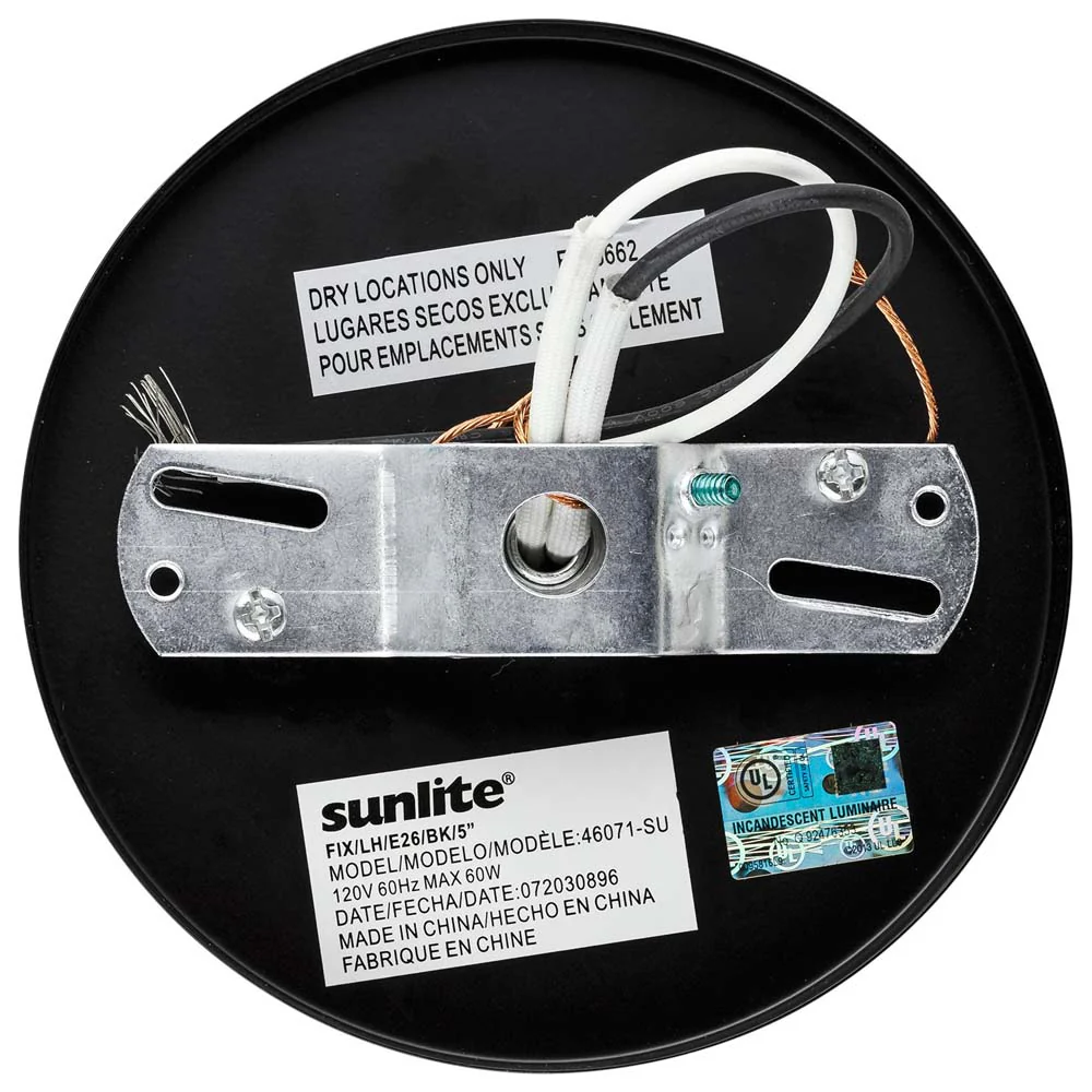 Sunlite 60w 120v E26 Medium Base Antique Style Socket in Black Finish - Image 2