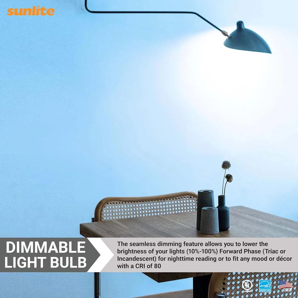 Sunlite 6w A19 LED 480Lm 120v Dimmable E26 Base 6500K Daylight Bulb - 40w equiv - Image 7