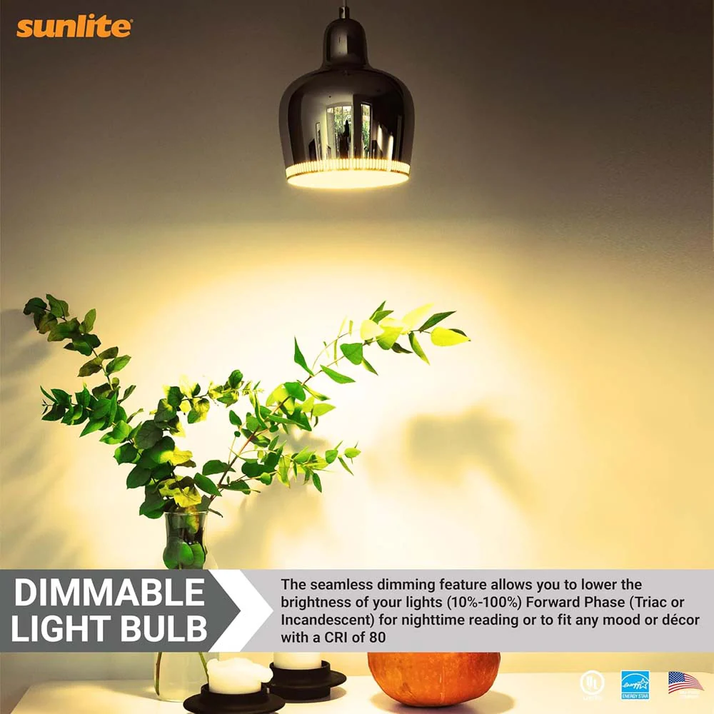 Sunlite 6w A19 LED 480Lm 120v Dimmable E26 Medium Base 3000K Bulb - 40w equiv - Image 7