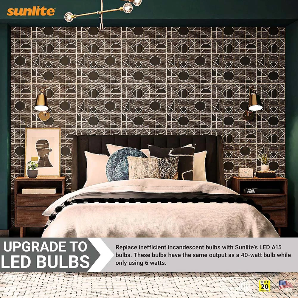 Sunlite 6w LED A15 Appliance Ceiling Fan E12 Base 3000K Bulb - 40W Equiv - Image 4