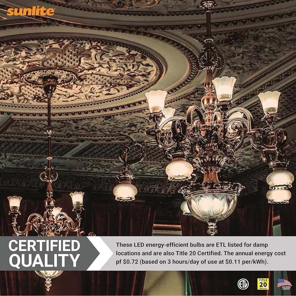 Sunlite 6w LED A15 Appliance Ceiling Fan E12 Base 3000K Bulb - 40W Equiv - Image 5