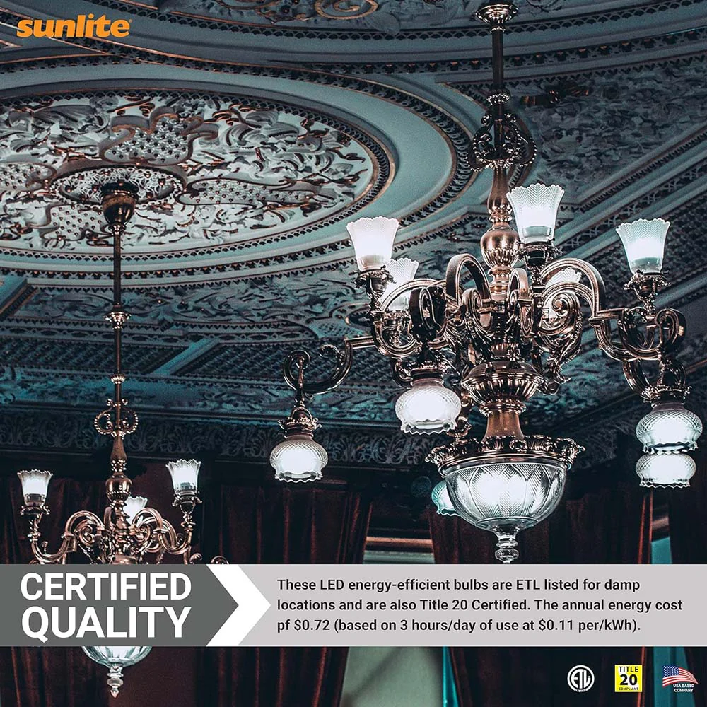 Sunlite 6w LED A15 Ceiling Fan Clear E26 Base 5000K Bulb - 40W Equiv - Image 5