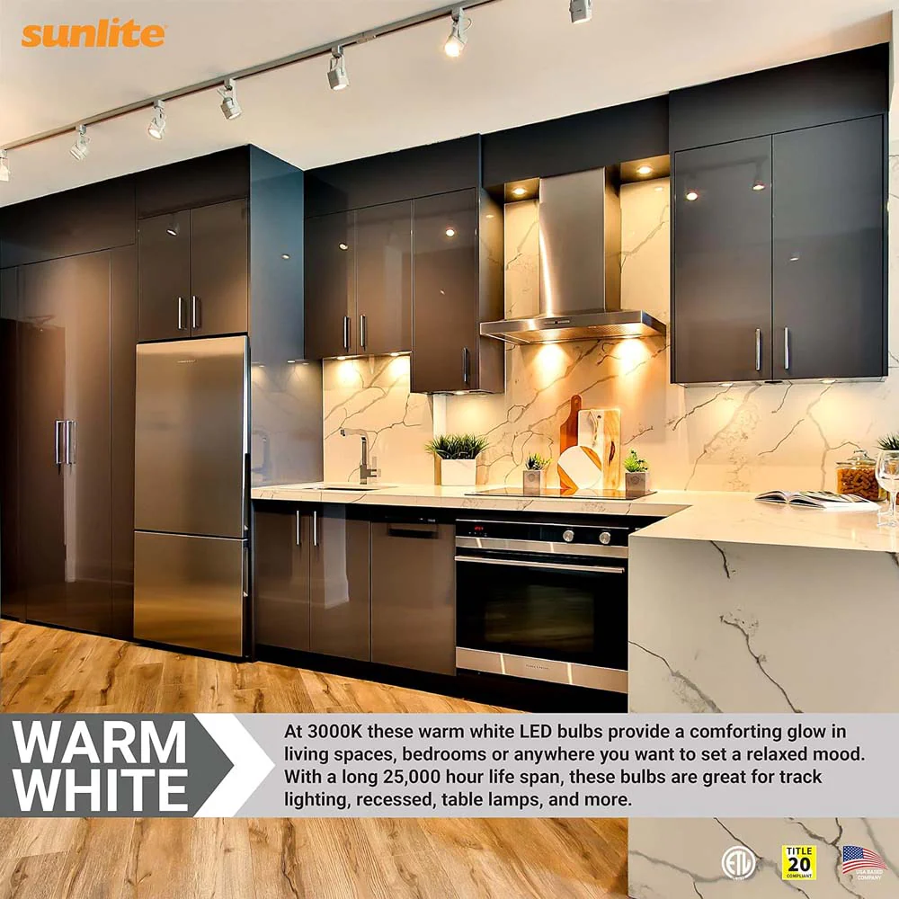 Sunlite 6w LED PAR16 Short Neck Recessed E26 3000K Flood Bulb - 50W Equiv - Image 6