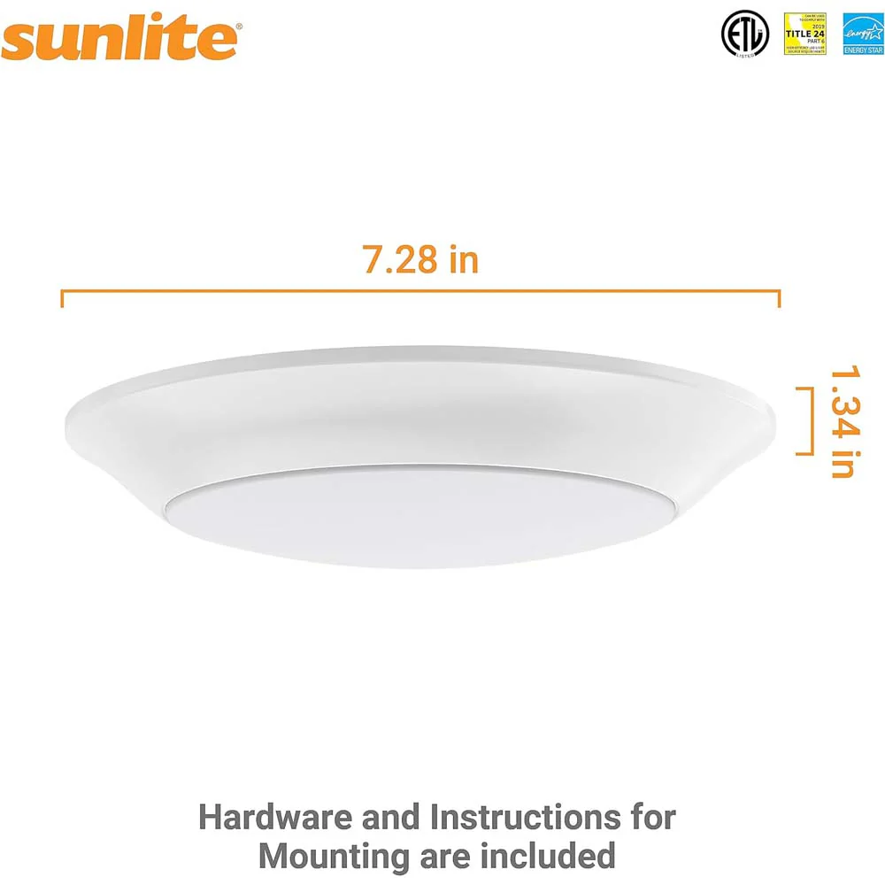 Sunlite 7 in. 15w Round Flush Mount Retrofit Fixture CCT Selectable - Image 2