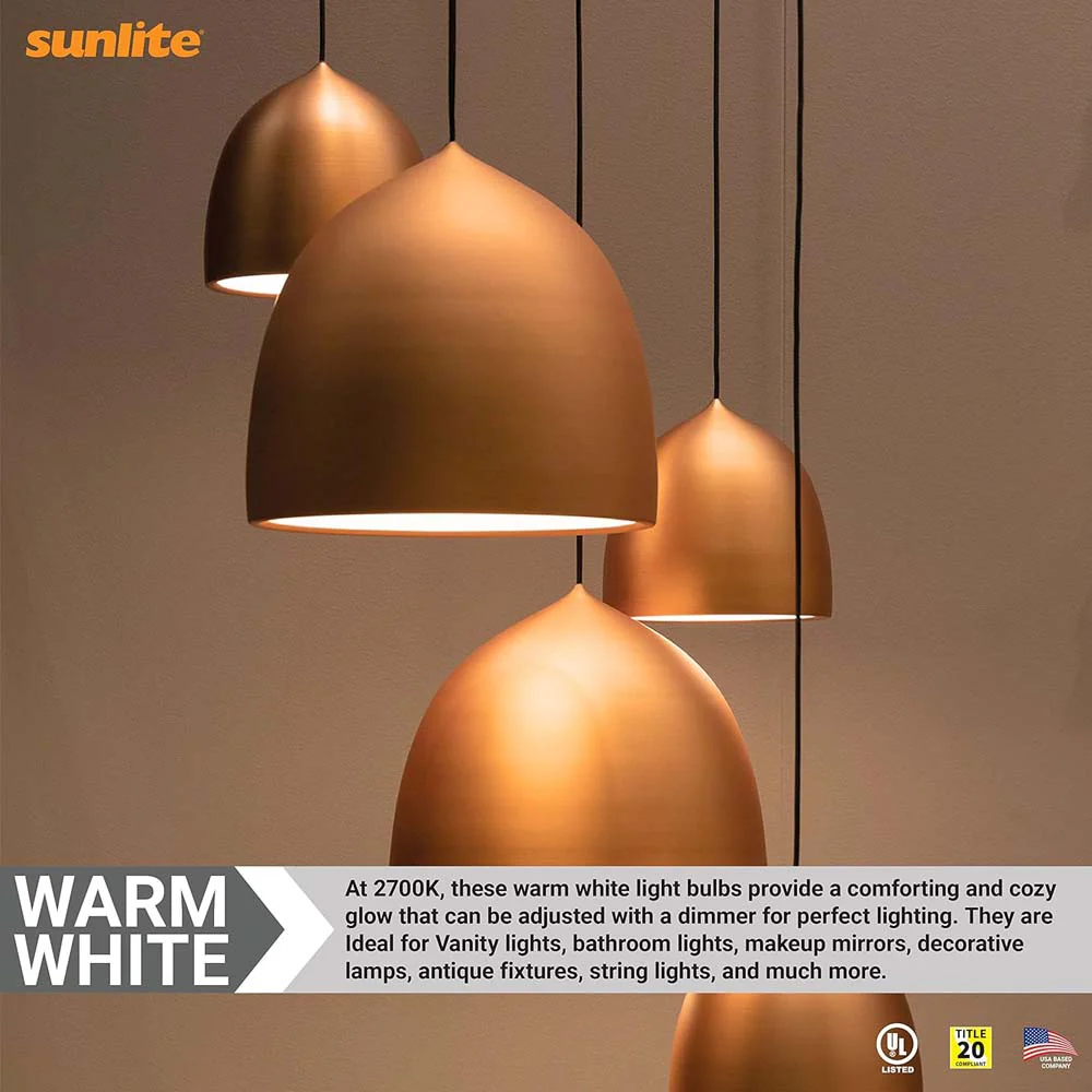 Sunlite 8.5w 120v LED G25 Globe Antique E26 Base 2700K Bulb - 100w Equiv - Image 5