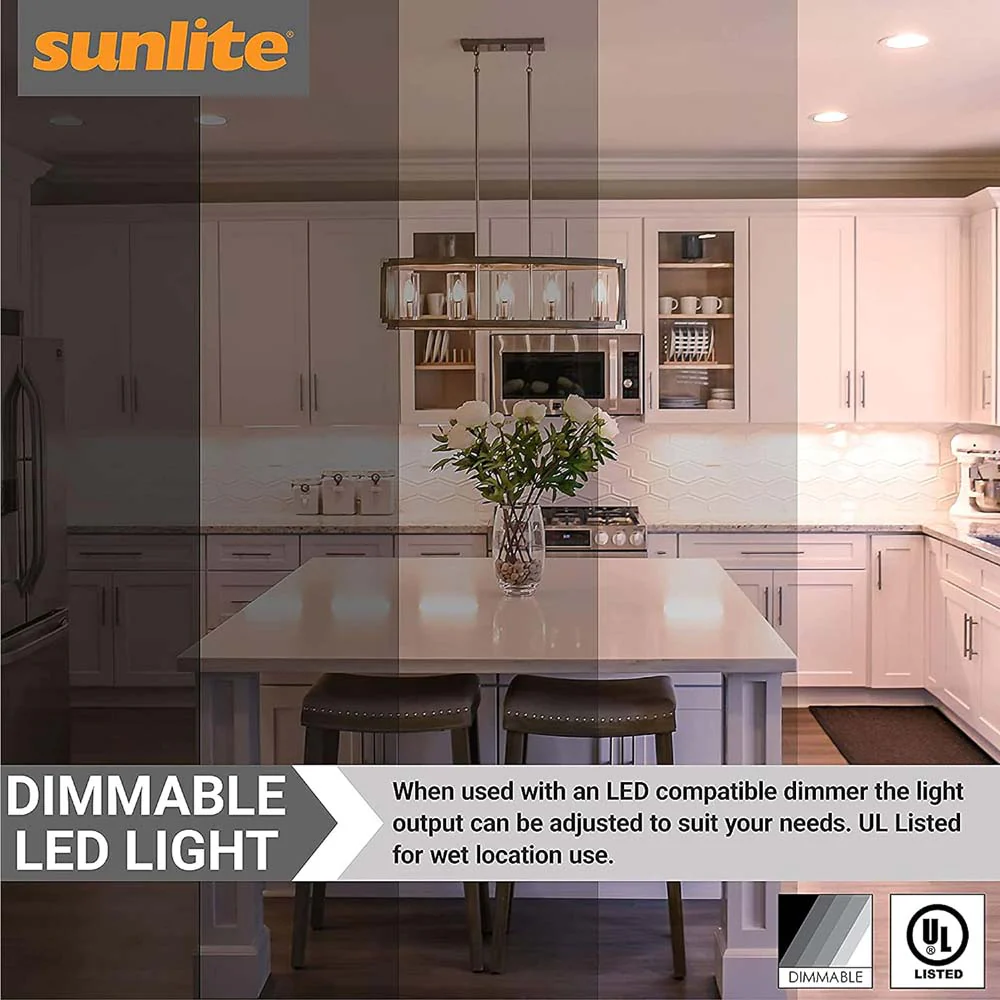 Sunlite 8.5w LED G40 Edison Globe Amber E26 Base 2200K Bulb - 100W Equiv - Image 6