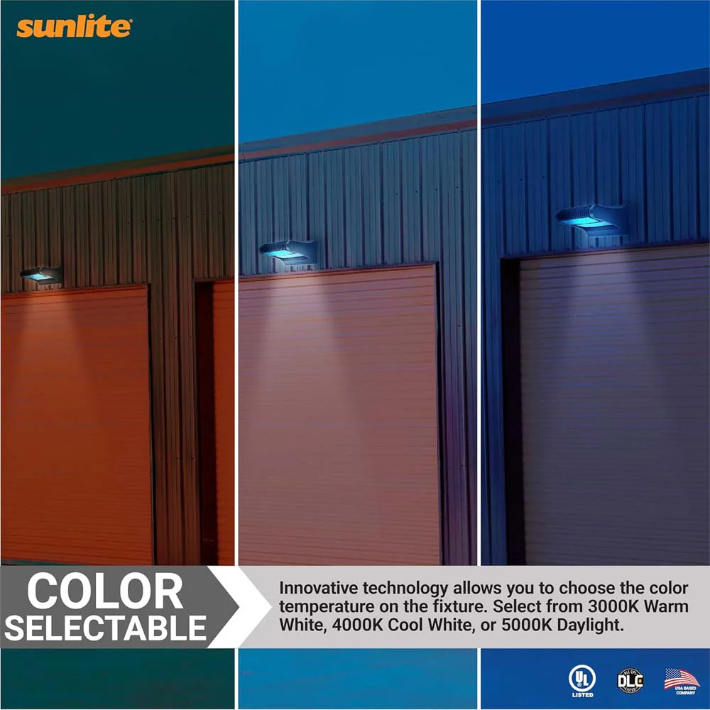 Sunlite 80w LED Rotatable Wall Pack Fixture Multi-Volt CCT Selectable Dimmable - Image 4