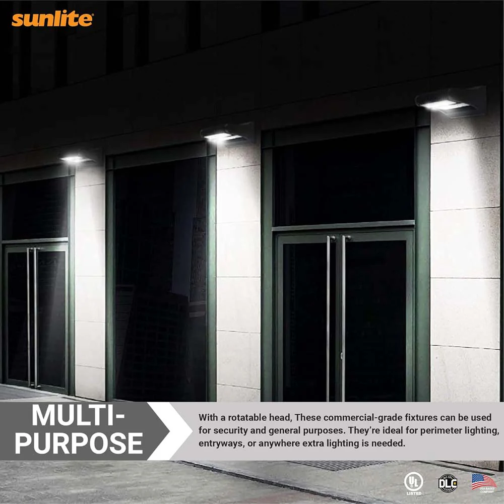 Sunlite 80w LED Rotatable Wall Pack Fixture Multi-Volt CCT Selectable Dimmable - Image 6