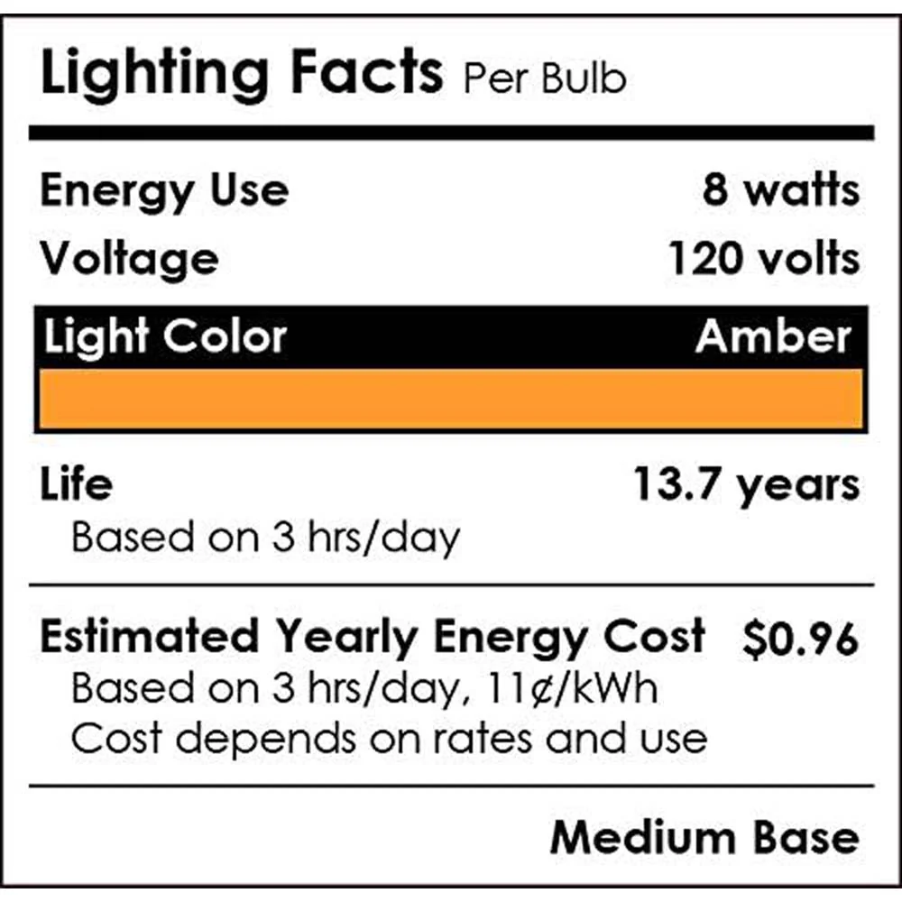 Sunlite 8w LED PAR30 Short Neck Amber Colored Floodlight Bulb - 75W Equiv - Image 5