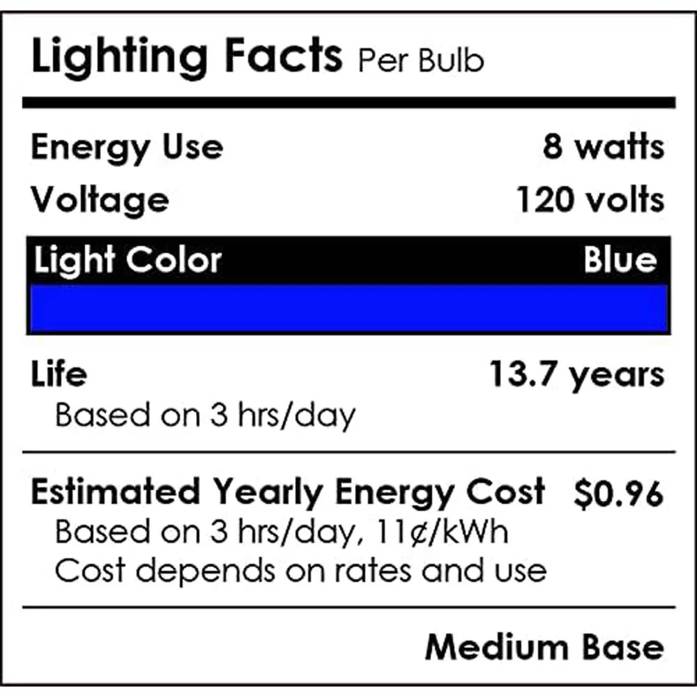 Sunlite 8w LED PAR30 Short Neck Blue Colored Floodlight Bulb - 75W Equiv - Image 6