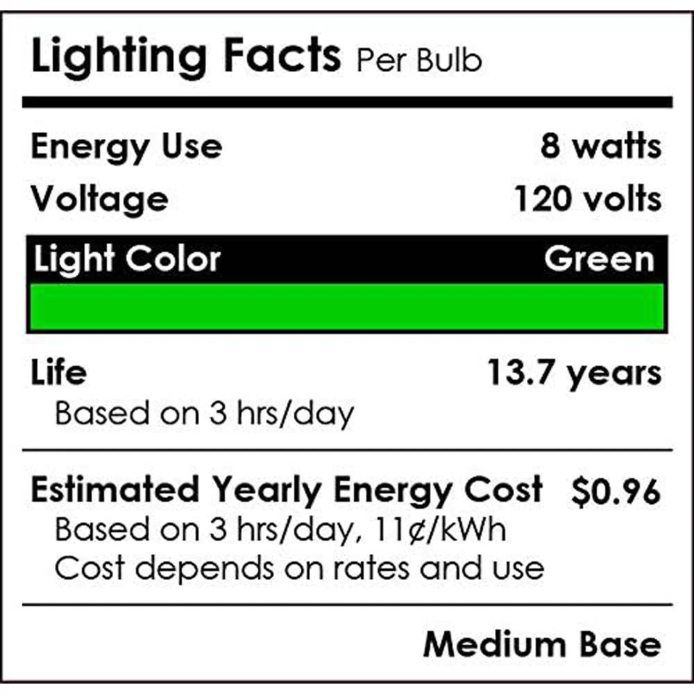 Sunlite 8w LED PAR30 Short Neck Green Colored Floodlight Bulb - 75W Equiv - Image 5