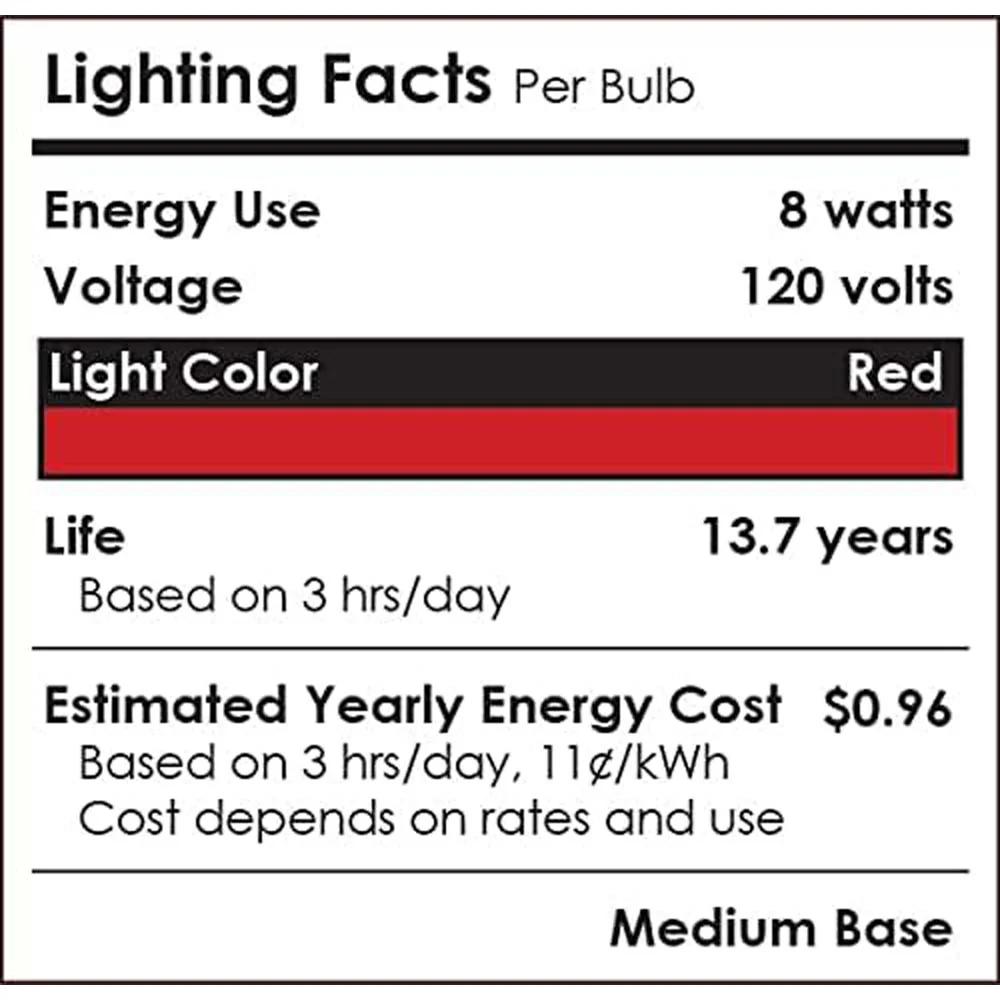 Sunlite 8w LED PAR30 Short Neck Red Colored Floodlight Bulb - 75W Equiv - Image 5