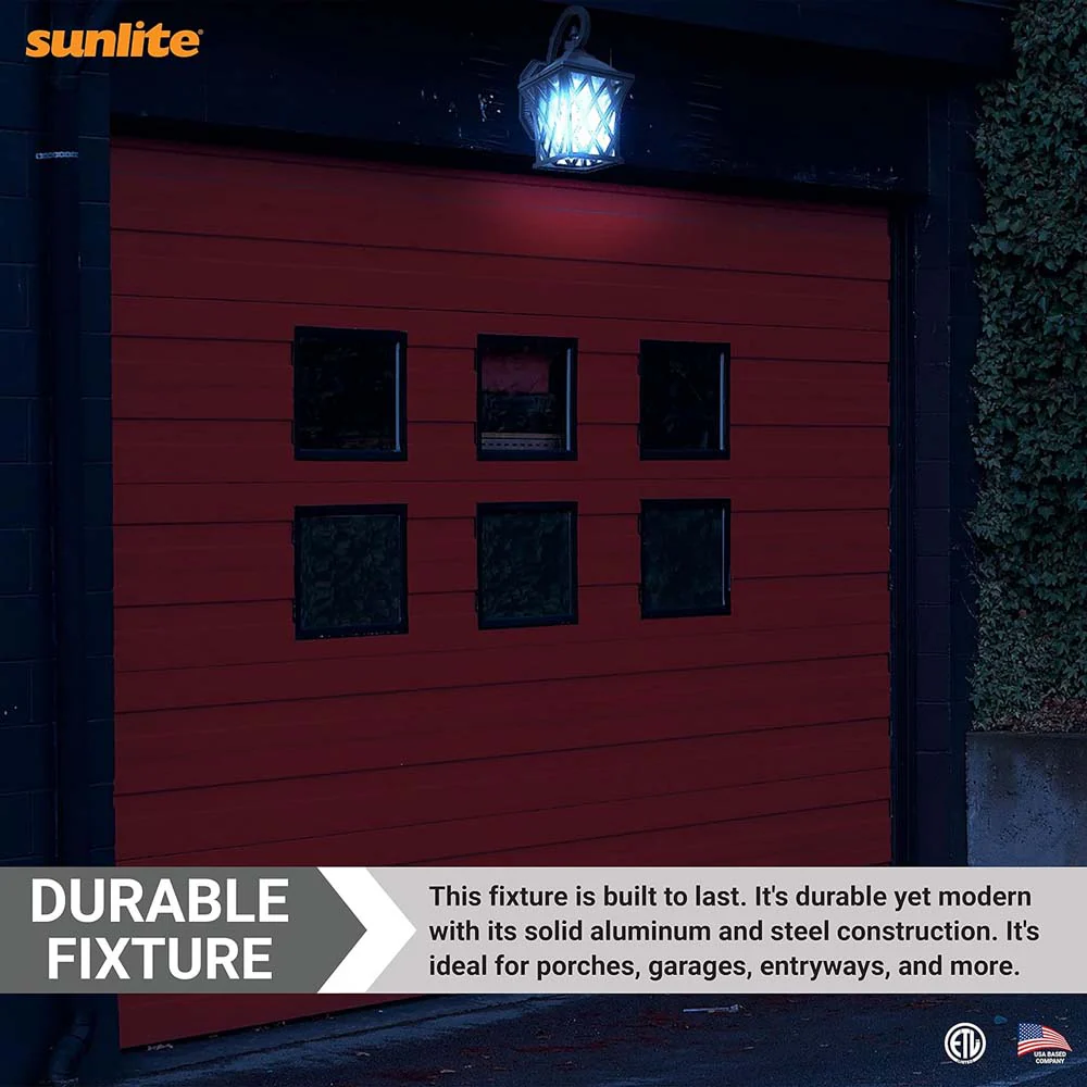 Sunlite 9w LED Coach Light Outdoor Fixture Multi-Volt CCT Selectable - 60w equiv - Image 4