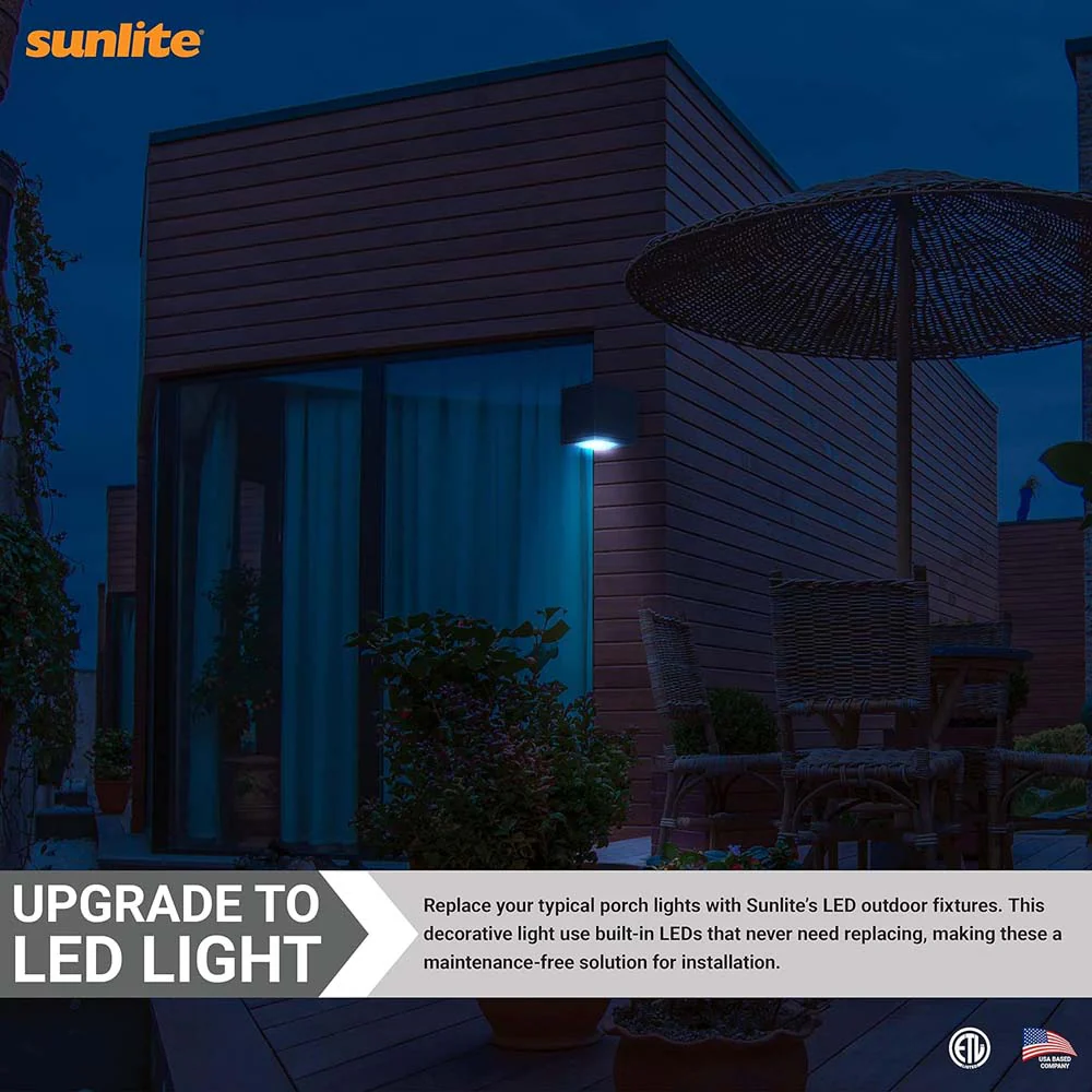 Sunlite 9w LED Cube Up Or Down Outdoor Light Fixture CCT Selectable 120v - Image 5