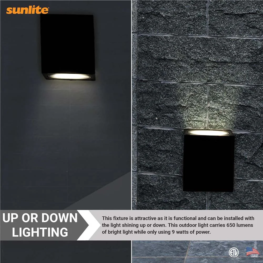 Sunlite 9w LED Cube Up Or Down Outdoor Light Fixture CCT Selectable 120v - Image 7