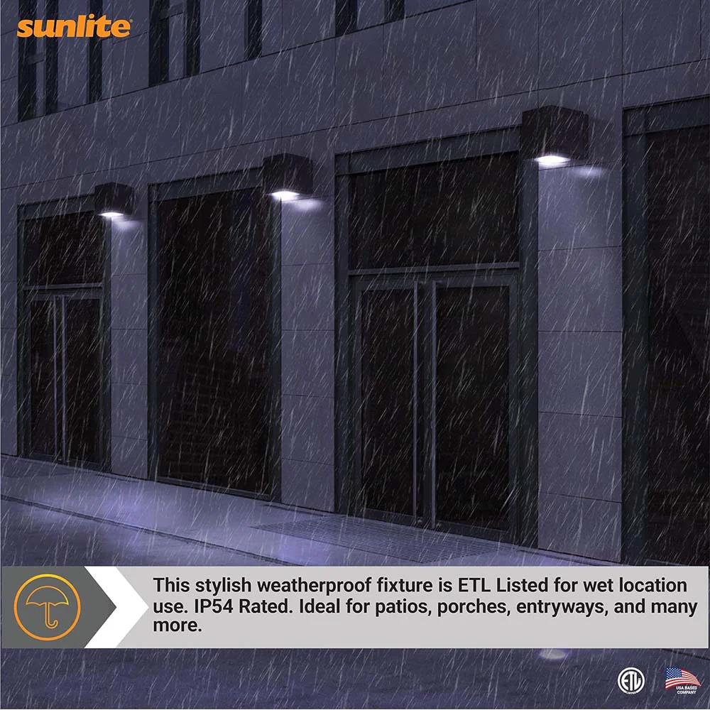 Sunlite 9w LED Cube Up Or Down Outdoor Light Fixture CCT Selectable 120v - Image 8
