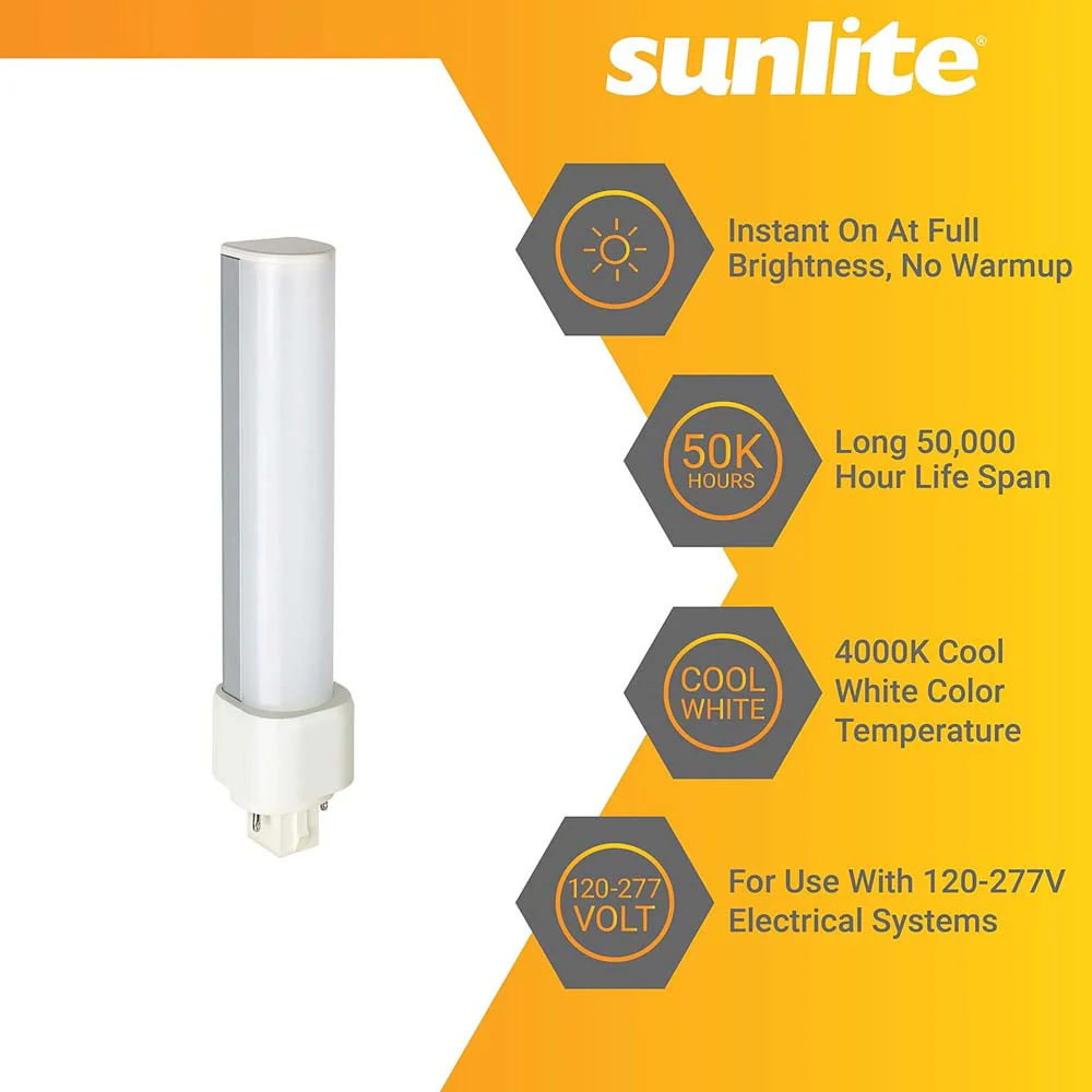 Sunlite 9w LED PLD Plug In G24D Base Ballast Bypass 4000K Bulb - 26W Equiv - Image 3