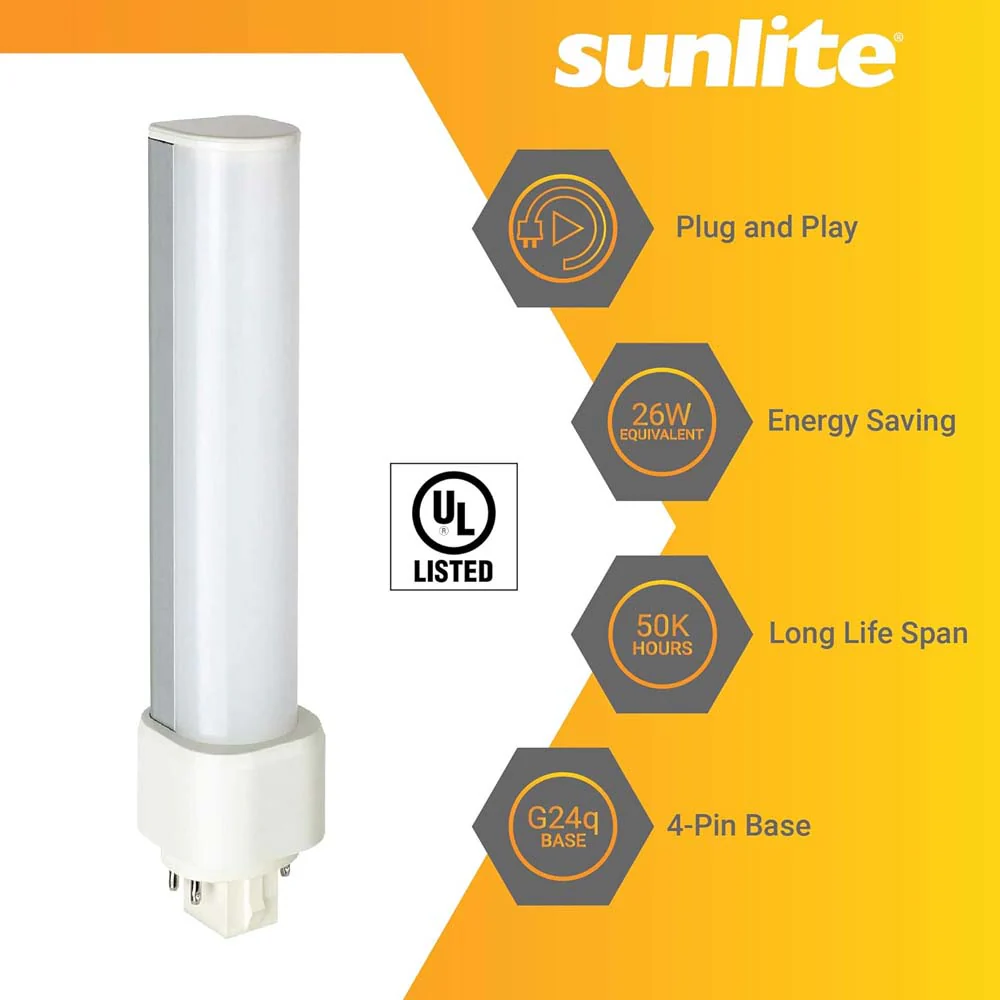 Sunlite 9w LED PLV Plug and Play G24q Base 4000K Bulb - Ballast Dependent - Image 3