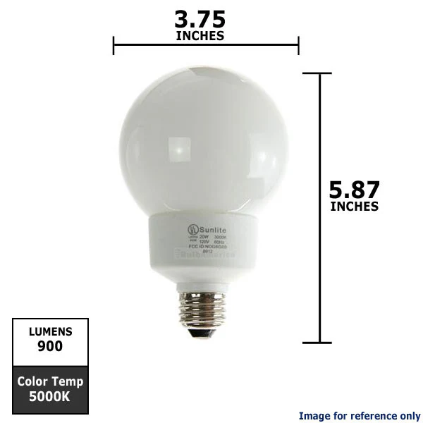 SUNLITE Compact Fluorescent 20W, 5000K Light Bulb - Image 2