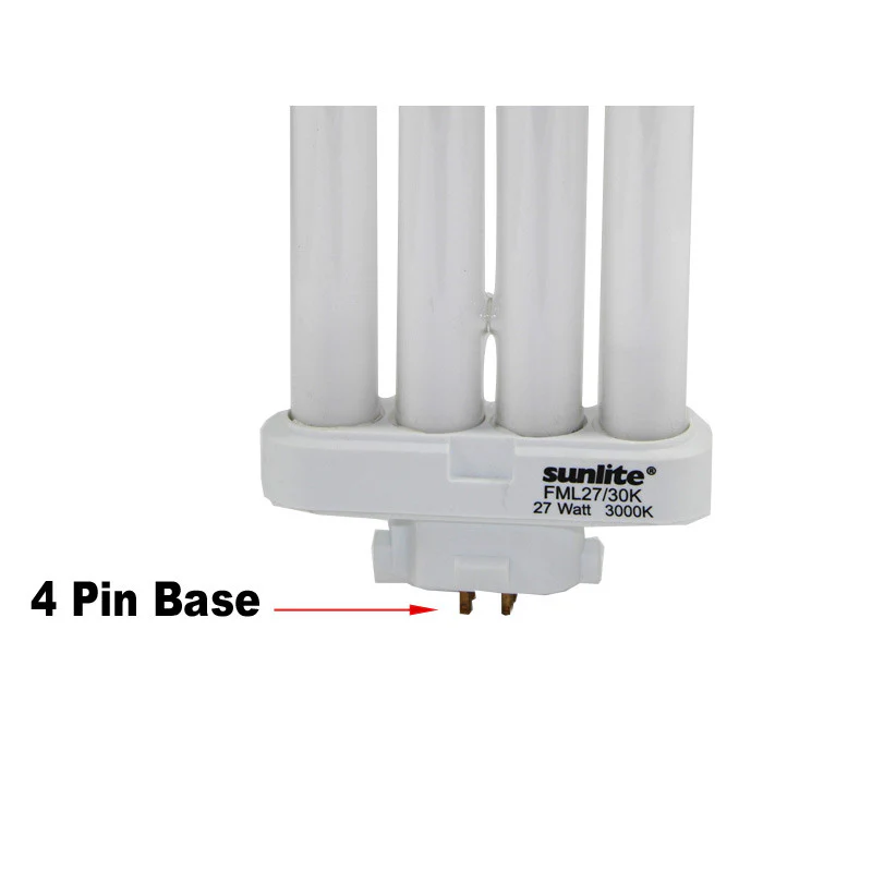 SUNLITE FML 27W 3000K Warm White Quad Tube GX10Q-4 4Pin Base Fluorescent Bulb - Image 2