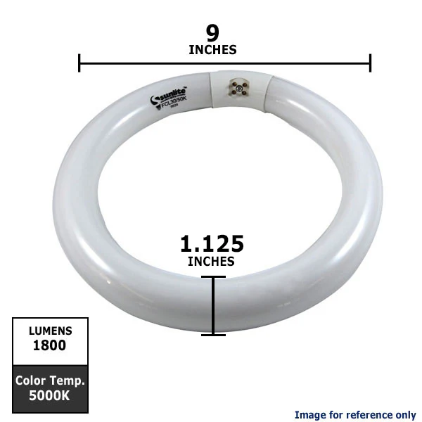 Sunlite FCL30/50k 30w Super White circline 4-pin Fluorescent Bulb - Image 2