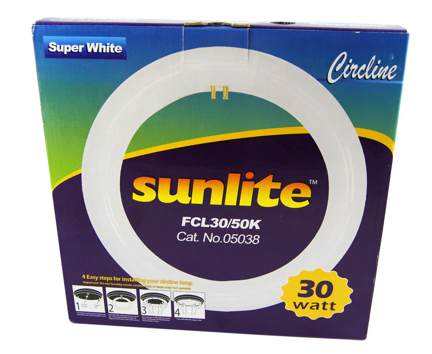 Sunlite FCL30/50k 30w Super White circline 4-pin Fluorescent Bulb - Image 4