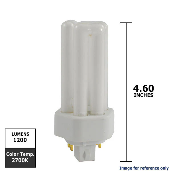 SUNLITE GX24Q-2, Triple Tube 4 Pin, 18W 2700k Bulb - Image 2