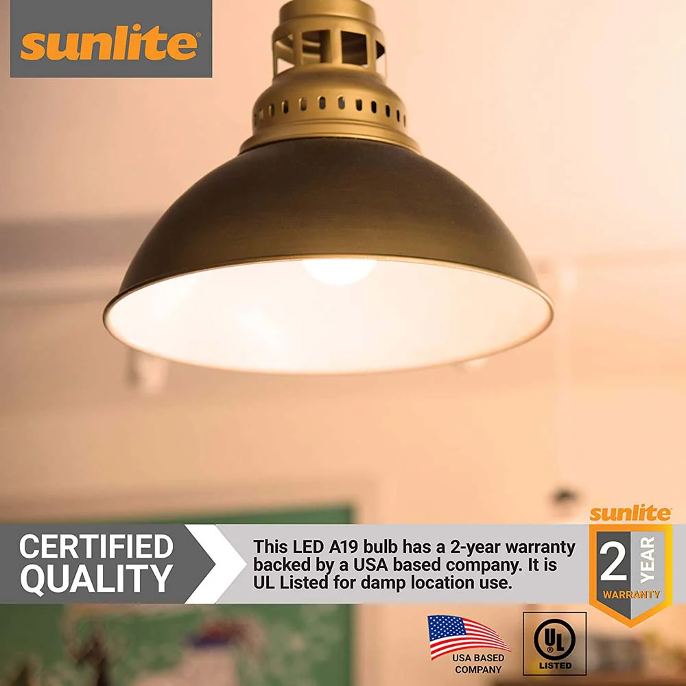 Sunlite LED A19 Light Bulb 14w GU24 Twist & Lock Base Dimmable 27K - Warm White - Image 5